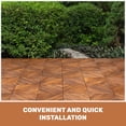 thumbnail image 6 of 10 PCS Diagonal Pattern Interlocking Deck Tiles, 12" x 12" Acacia Wood Waterproof All-Weather Outdoor Flooring for Garden Pool Balcony, 6 of 10