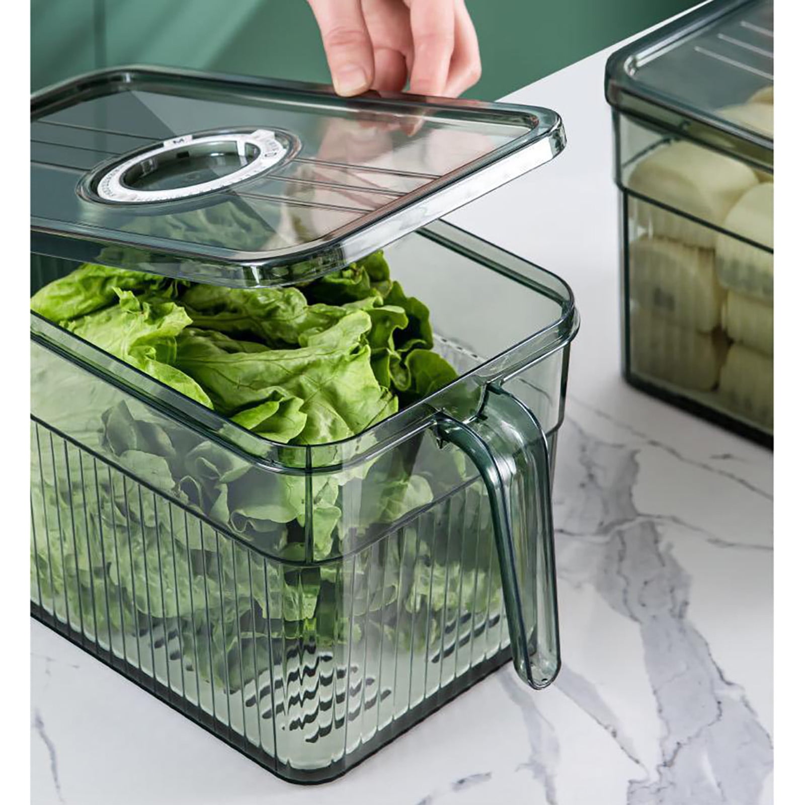 Nkmbld Storage Containers for Organizing Refrigerator Storage Box, Fresh-Keeping Box, Vegetables, Classified Eggs, Storage Box with Lid