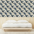 thumbnail image 3 of Ambesonne Floral Peel & Stick Wallpaper for Home, Classic Flowers Creamy Tones, 13"x36", Eggshell Dark Sky Blue, 3 of 5