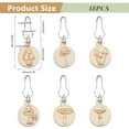 thumbnail image 2 of 1box 18Pcs Knitting Stitch Marker Mushroom Pattern Removable Wood Locking Stitch Markers with Safety Pin for DIY Weaving Crochet Handmade Craft Jewelry Making Charms 2inch Old Lace, 2 of 7