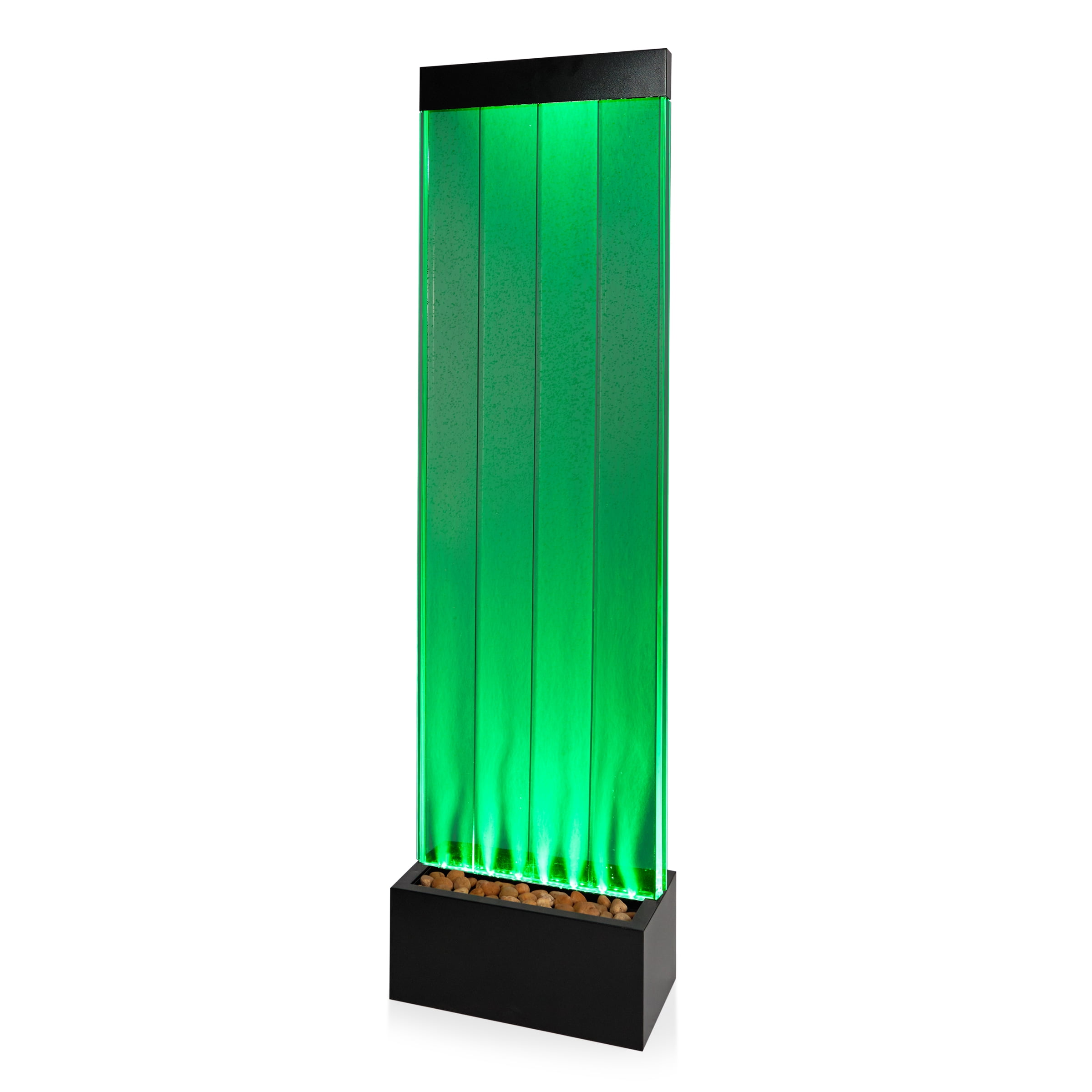 Alpine Corporation MLT134BK 72"H Indoor Bubble Wall Fountain with Color-Changing LED Lights & Remote, Black