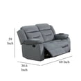 thumbnail image 5 of Niko Manual Recliner Loveseat, Light Gray Velvet, Solid Wood, 60 Inch, 5 of 6