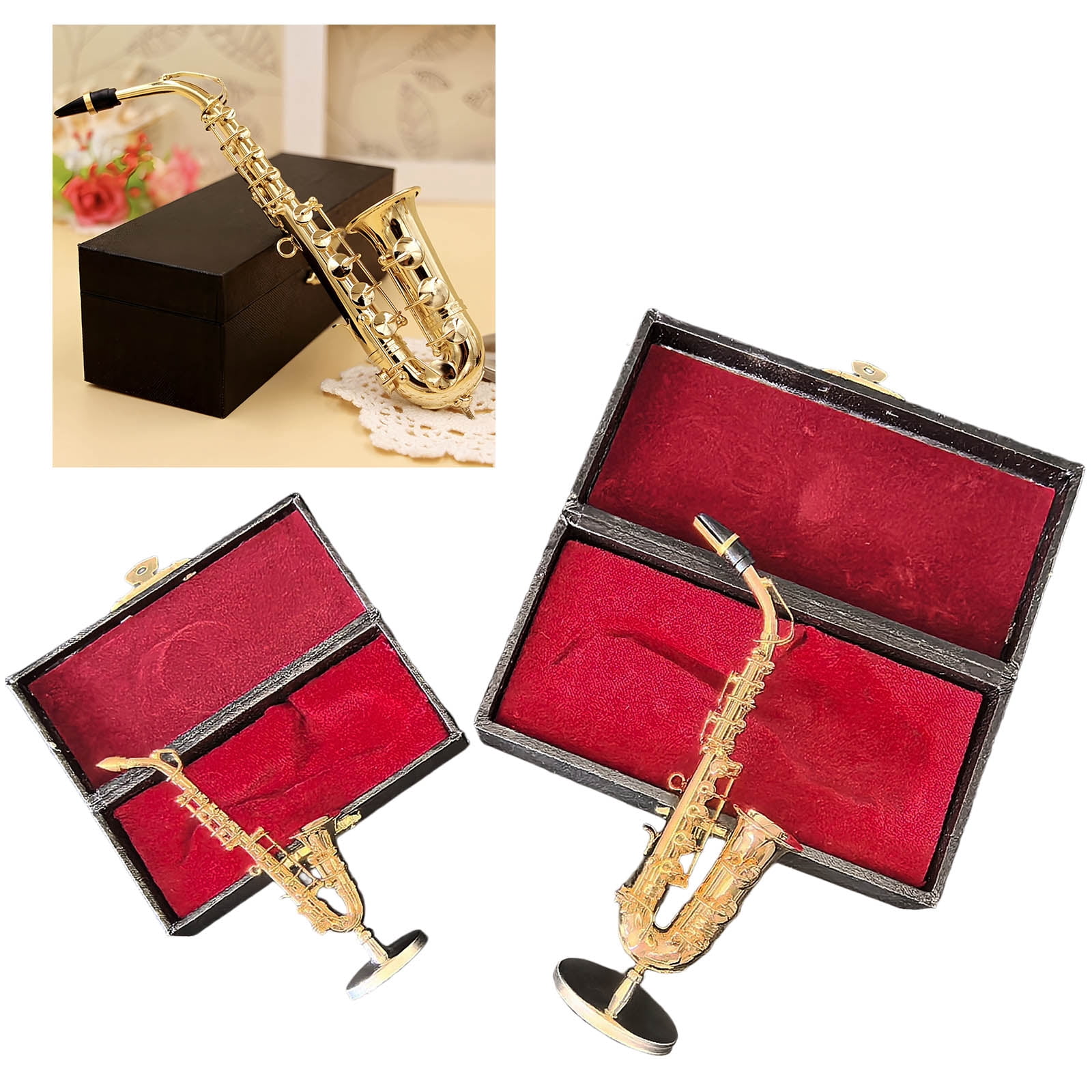 Handcrafted Altos Saxophone Brass Gold Plated Musical Instrument Decoration With Protective Case For Music Lover