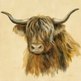 thumbnail image 2 of Vassileva, Silvia 26x26 White Modern Wood Framed Museum Art Print Titled - Highland Animal Cow, 2 of 4