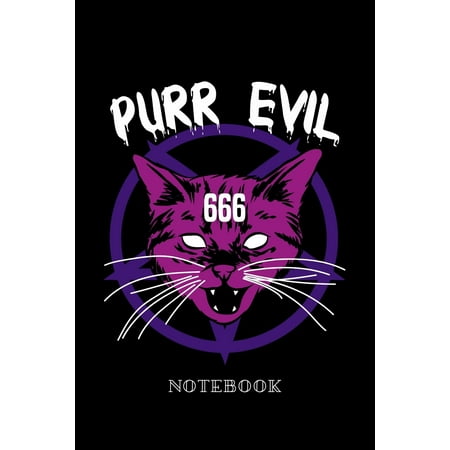 Purr Evil - Notebook: Satanic Cat (Paperback)
