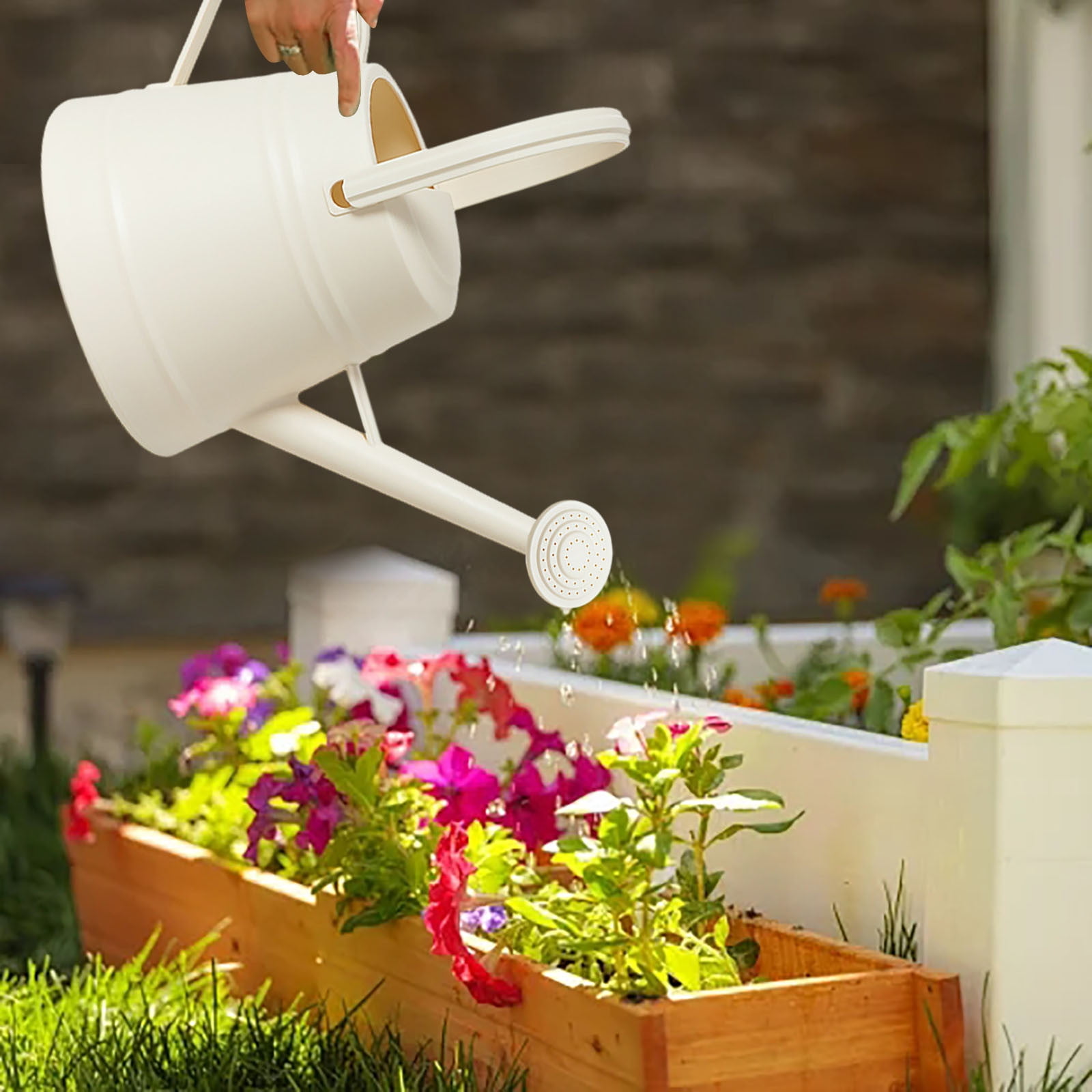3.8L Watering Can for Indoor & Outdoor - Large Capacity Flower Watering Can with Adjustable Sprinkler Head, for Houseplants, Garden, Flowers (1 Gallon)