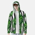 thumbnail image 4 of Balery Palm Greenery Men's Women's UPF 50+ Sun Protection Lightweight Hoodie Performance Long Sleeve Shirt for Fishing Running-XX-Large, 4 of 9