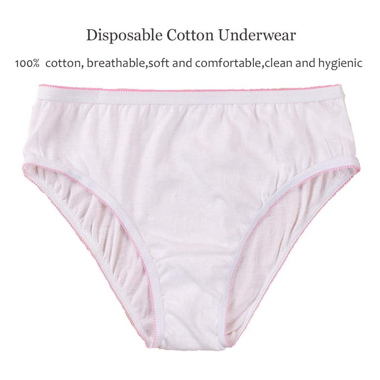 Ymiko Cotton Panties,Women Disposable Panties,8pcs Women Disposable  Underwear Hospital Travel Portable White Soft Breathable Postpartum Cotton  Panties