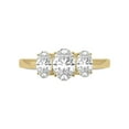 thumbnail image 2 of TimeLe$$ Classics Lab Grown 3 Stone 14K Yellow Gold Oval Diamond Engagement Ring - 0.75 Carat TW (Ring Size: 7.5), 2 of 6
