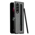 thumbnail image 2 of ELEHOLD for Samsung Galaxy Z Fold 3 Luxury Case Cloth Texture Pen Slot Shockproof Anti-Fingerprint Protective Case for Galaxy Z Fold 3,Gray, 2 of 9