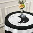 thumbnail image 6 of GZHJMY 60 Inch Round Tablecloth - Black & White Lollipop Waterproof Spill-Proof Table Cloth with Lace Washable Decorative Fabric Table Cover for Dining Tables, Kitchen and Parties Home Decor, 6 of 7