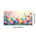 thumbnail image 3 of Easter Celebration Floral Egg Basket Backdrop Banner Spring Decorations Photography Props Party Supplies Event Decor Background, 3 of 8