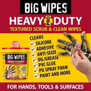 Big Wipes Heavy Duty Hand Cleaning Wipes, Textured Cloths for Removing Grease and Grime, 240 Count Bucket