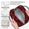 thumbnail image 3 of Balery Red Skulls Bolsa de Almuerzo para Mujeres, Caja de Almuerzo, Bolsa de Almuerzo Pequeña Impermeable, Tote de Almuerzo Reutilizable con Gran Capacidad, 3 of 6