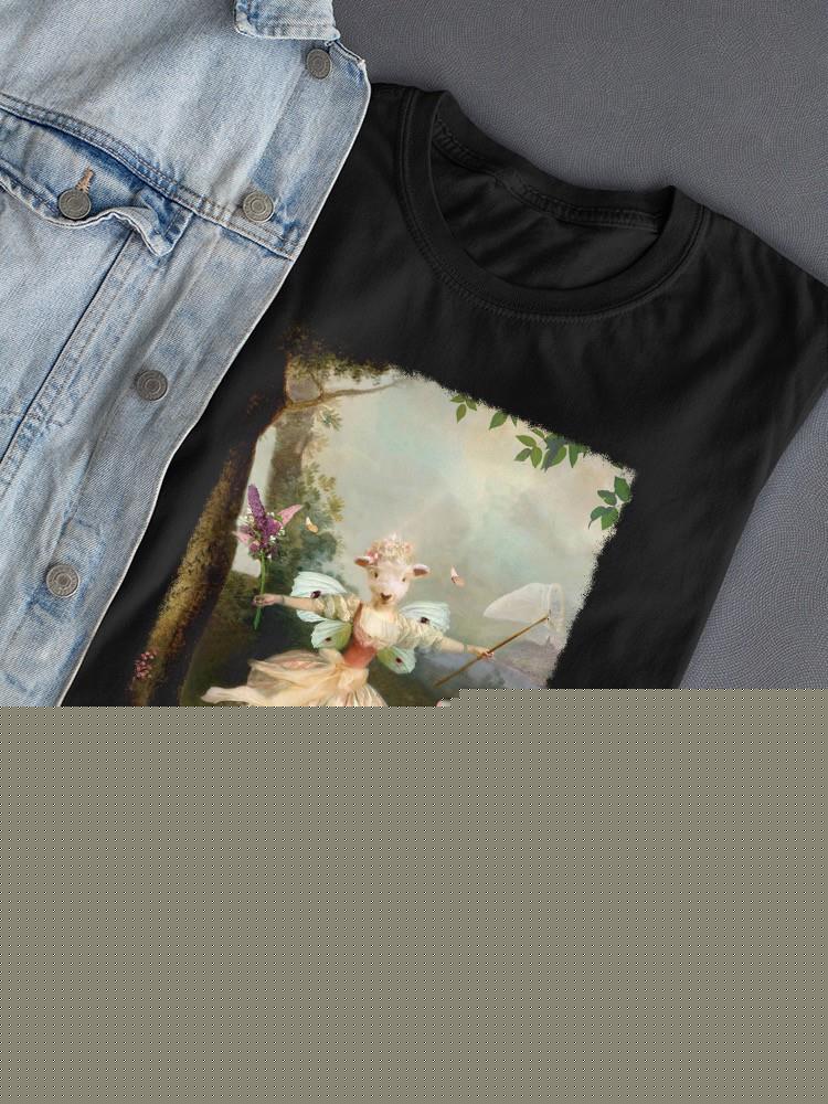 thumbnail image 3 of Pastell Little Bo Sheep T-Shirt Womens -Charlotte Bird Designs, Female Regular Fit, 3 of 4