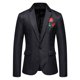 thumbnail image 1 of Chaqueta de traje informal con bordado de rosas de negocios con un solo botón para hombre Pompotops  oipoqjl22018, 1 of 9