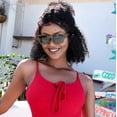 thumbnail image 3 of FEISEDY Retro 90s Square Sunglasses for Women Men Trendy Chunky Rectangle Sunglasses UV400 Protection B2385, 3 of 15
