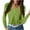 Green, variant on hotojiny Womens Cropped Cardigan V Neck Long Sleeve Going Out Slim Tops Button Down Ribbed Knit Sweaters