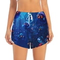 thumbnail image 2 of KLL Deep Sea Glowing Fishes Pattern Shorts Women,Athletic Shorts High Waisted Running Shorts Pocket Sporty Short Gym Elastic Workout Shorts-Medium, 2 of 7