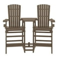 thumbnail image 3 of WestinTrends Azura Outdoor Tall Adirondack Chairs With Connecting Table Tray (Set of 2), Weathered Wood, 3 of 12