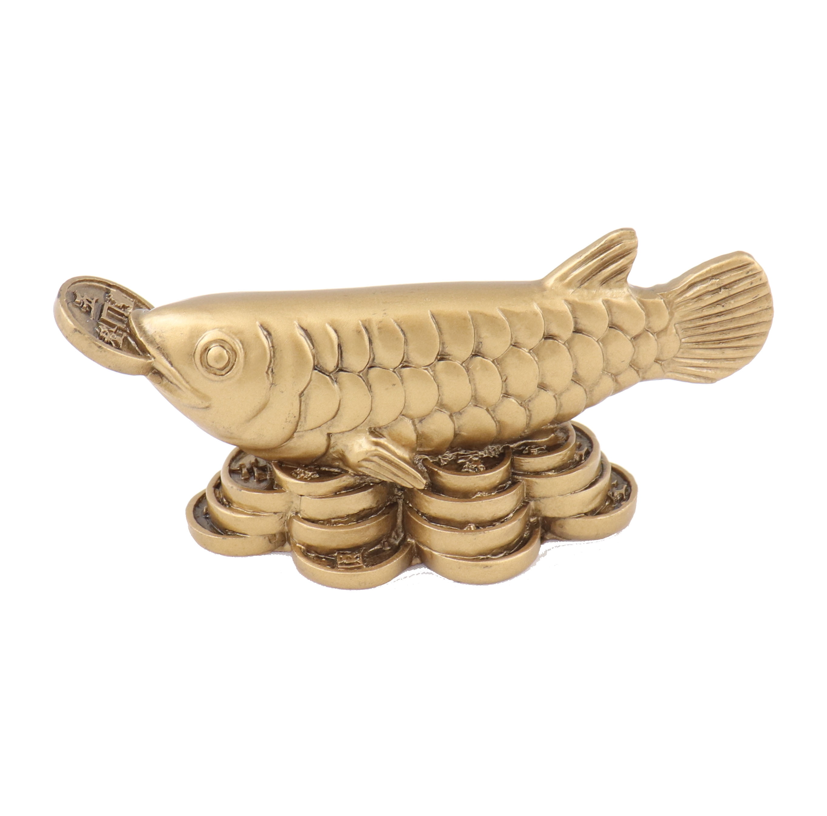 Feng Shui Golden Arowana Fish Statue Walmart Com
