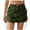 Army Green, variant on ShomPort Denim Mini Skirt for Women Summer Casual Cargo Short Skirt Drawstring Elastic Waist Button Skirts