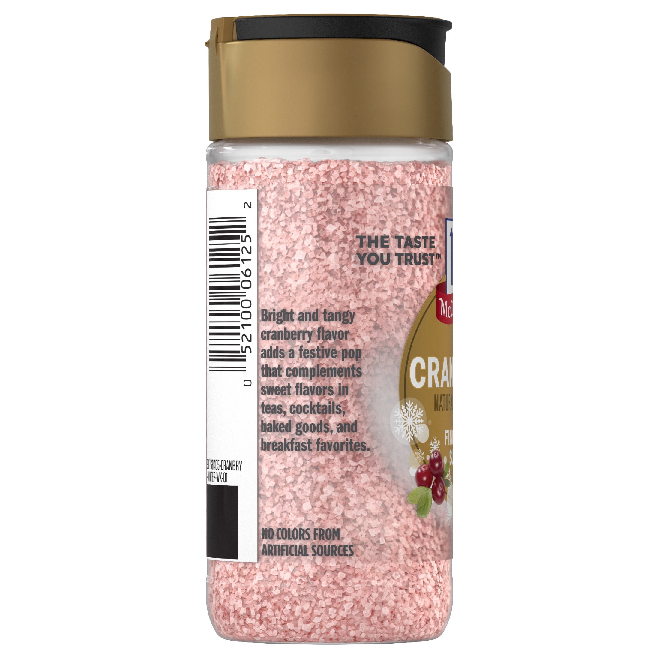 McCormick Kosher Cranberry Finishing Sugar, 3.43 oz Bottle