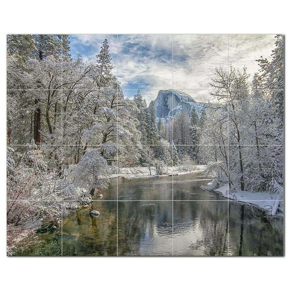 River Ceramic Tile Mural Kitchen Backsplash Bathroom Shower, 401443-M54