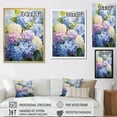 thumbnail image 4 of Designart "Blue violet Hydrangea Eternal Blooms I" Floral Floater Framed Canvas Art Print, 4 of 7