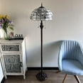 thumbnail image 3 of enjoy decor lamps Tiffany Floor Lamp White Stained Glass Flowers for Living Room Dining Room Bedroom Office Hotel 16"D*16"W*64" H, 3 of 4
