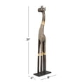 thumbnail image 3 of 8" x 31" Dark Brown Wood Giraffe Sculpture, by DecMode, 3 of 9