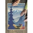 thumbnail image 3 of Sun Valley, Idaho, Bald Mountain, Lithograph (19x27 inches, Premium 500 Piece Jigsaw Puzzle for Adults and Family, Made in USA), 3 of 4