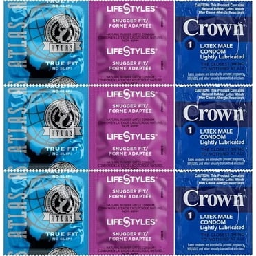 36 Small Snugger Tight Fit Lubricated Bulk Condoms Sampler Pack