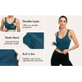 thumbnail image 3 of Attraco Women's Workout Crop Tank Top Longline Sports Bra Medium Support Yoga Fitness, 3 of 7