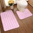 thumbnail image 2 of Yiaed Breast Cancer Awareness5 Print Bathroom Mat Set 2 Pieces Mat Anti-Skid Pad Ultra Soft and Absorbent Bathroom Bath Mat Contour Bath Rugs for Toilet Base, 2 of 6