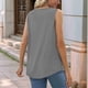 thumbnail image 4 of Camisetas Sin Mangas para Mujer, Conjuntos de Verano 2025, Blusas Casuales con Cuello Cuadrado, Gris XXL, 4 of 5