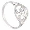 thumbnail image 2 of Yoga Ohm Ring Silver Stainless Steel Spiritual Aum Band, 2 of 4