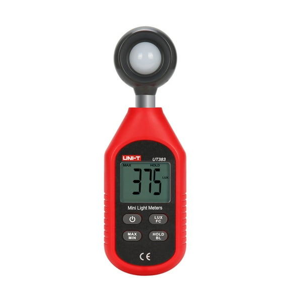 UNI-T UT383 Light Meter Lumens Digital Luxometer Luminance 0~199,999Lux Environmental Test Equipment Handheld Illuminometer Photometer Light Lux Meter Brightness Measurement