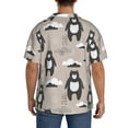 thumbnail image 5 of Vsdgher Cartoon Bear Brown Print Men's Wrinkle Free Untucked Cuban Shirt Business Casual Button Down Shirts Short Sleeve Shirt, 5 of 7