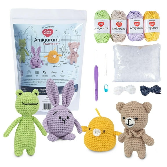 Red Heart™ Amigurumi Crochet Collection Kit 103.2GM, Backyard