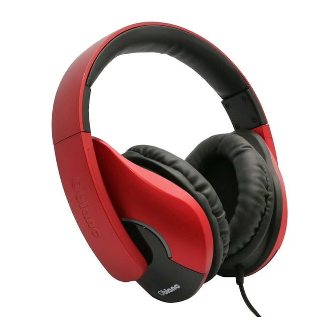Auriculares Oblanc OG-AUD63047 NC3 estéreo supraaurales con micrófono, color rojo