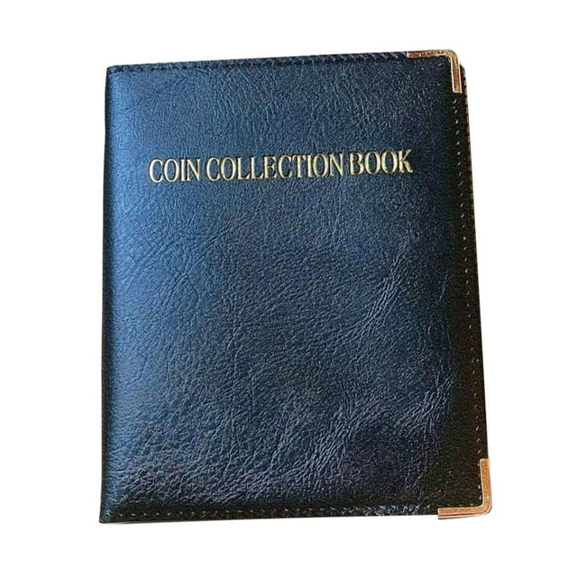 veasfak 480 Pocket Collection Album Black Case Multipockets Collecting Sleeves