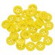 thumbnail image 1 of 30 piezas de botones de costura de 16L 3/8" (10 mm) redondos planos de resina de 4 agujeros, botones de reemplazo para coser ropa y manualidades, amarillos, 1 of 7
