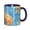 NavyBlue, variant on Daisies Flower Coffee Mug Fun Custom Ceramic Mugs 11oz Black