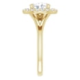 thumbnail image 3 of Pompeii 1 1.15Ct Oval Diamond Engagement Ring 14k Yellow Gold Halo Band  (FG,VS), 3 of 3