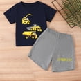 thumbnail image 2 of Otqutp Toddler Baby Boys Beach Outfits Children Short Sleeved Round Neck Car Set Summer Outdoor Casual Suit for Children 1-6 Years(Black,5-6 Years), 2 of 6