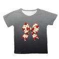 thumbnail image 4 of Gerichy Girls Graphic Print T-Shirt Girls Valentines Day Shirt Cute Printed Round Neck Short Sleeve Tshirt Top Summer Tops, 4 of 5