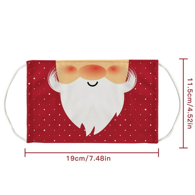 Boyijia Christmas Themed Dust Mask Breathable Polyester Printing Face Mask with Elastic Ear Rope Type 1