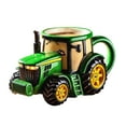 thumbnail image 1 of Taza de café con tractor artesanal de 325 ml con forma de semirremolque. Tazas vintage con equipo agrícola. Regalo creativo para amantes de la granja y los camiones., 1 of 8