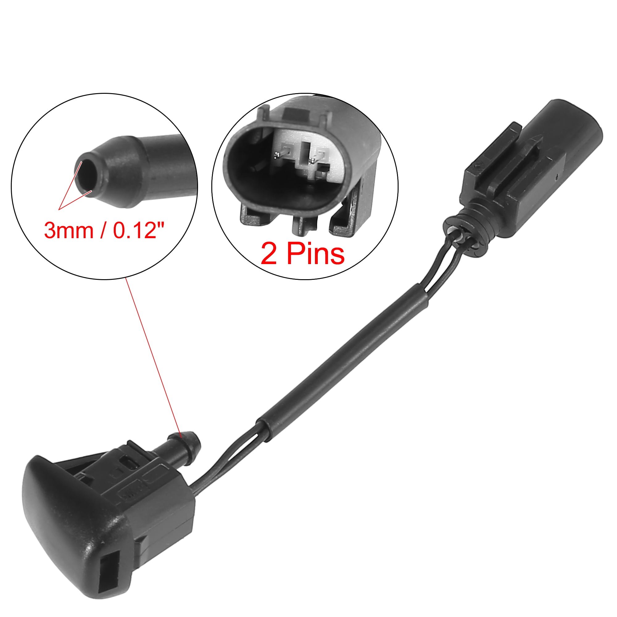 Unique Bargains 2pcs Windshield Washer Nozzles Replacement for BMW 6 Series 2004-2010